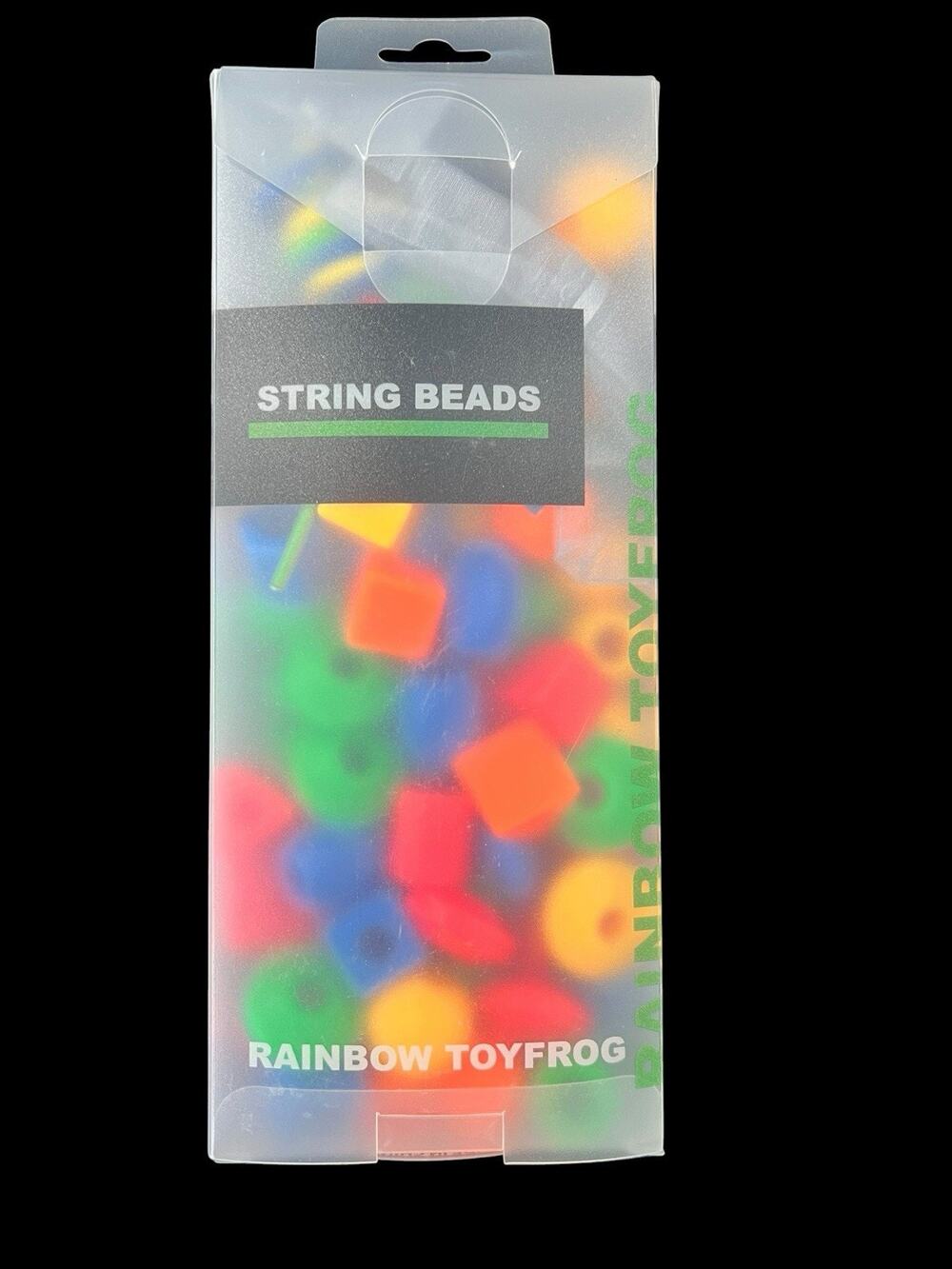 Rainbow Toyfrog Montessori Lacing Beads Set 60 Pieces 4 Strings Toddler Toy